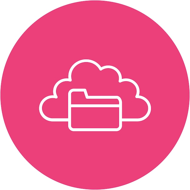 Estilo de ilustración vectorial de almacenamiento en la nube