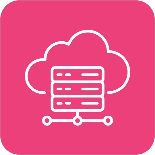 Estilo de ilustración vectorial de almacenamiento en la nube