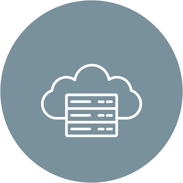 Estilo de ilustración vectorial de almacenamiento en la nube