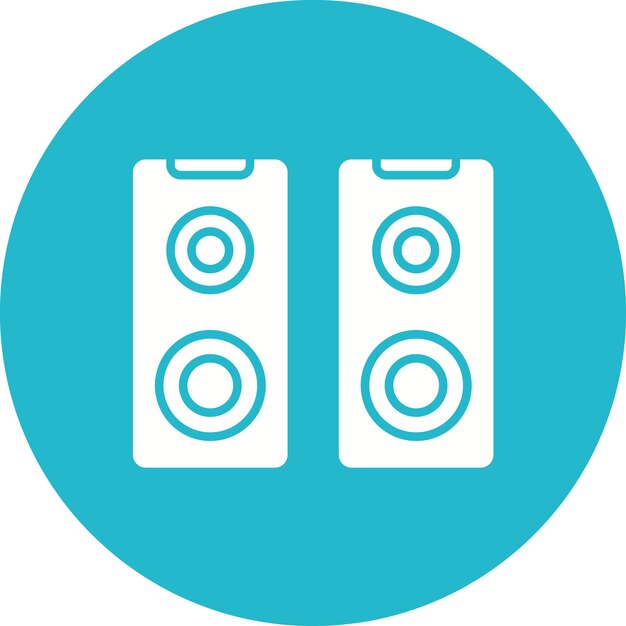 Estilo de ilustración vectorial de los altavoces