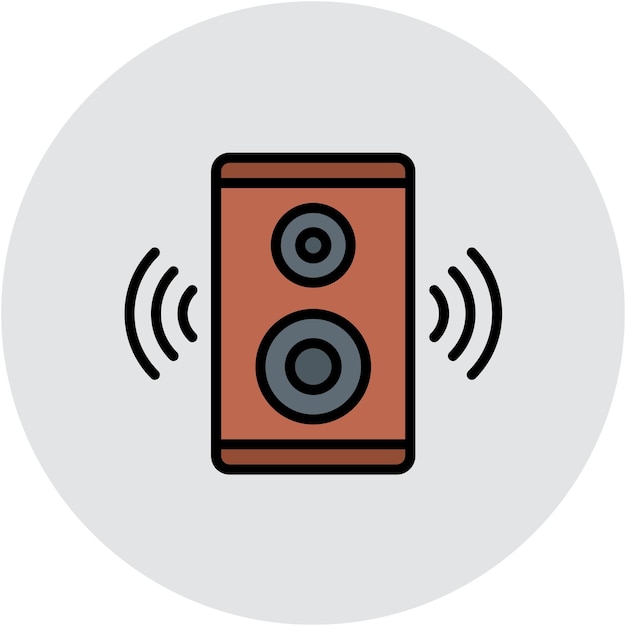 Estilo de ilustración vectorial del altavoz