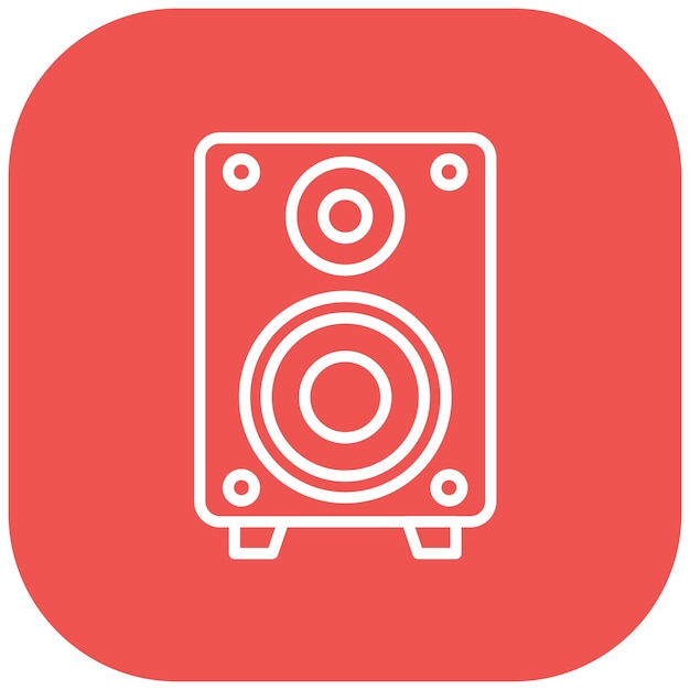 Estilo de ilustración vectorial del altavoz
