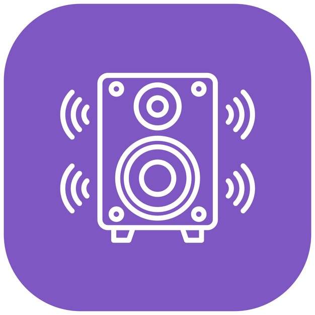 Estilo de ilustración vectorial del altavoz