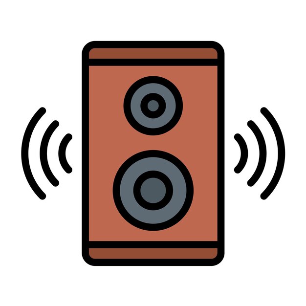 Estilo de ilustración vectorial del altavoz