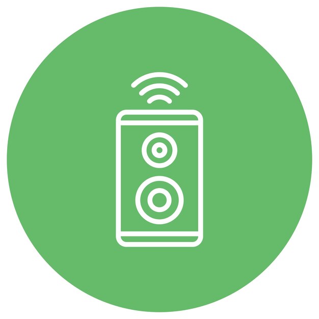 Estilo de ilustración vectorial del altavoz