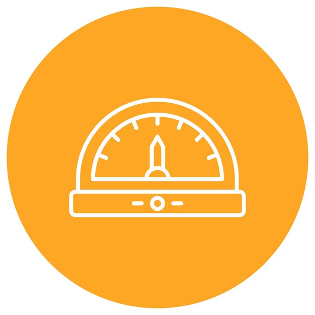 Estilo de la ilustración vectorial del amperímetro