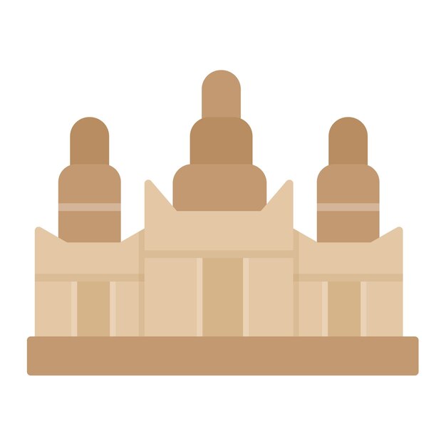 Estilo de ilustración vectorial de Angkor Wat