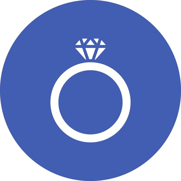 Estilo de ilustración vectorial del anillo de diamante