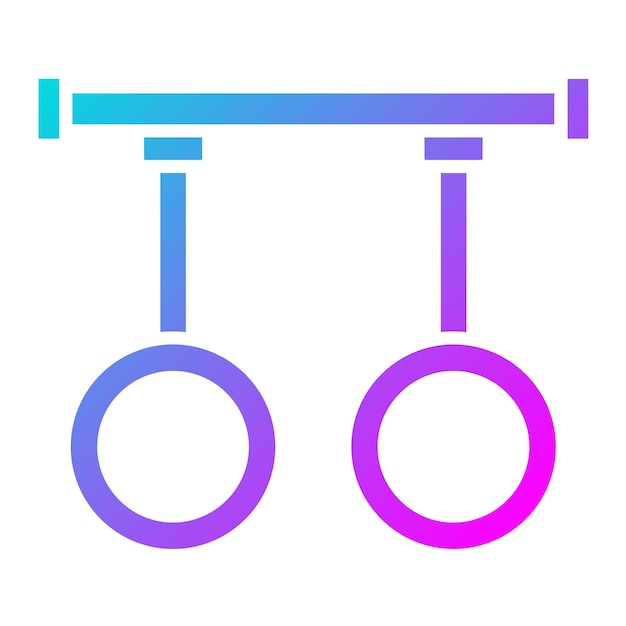 Estilo de ilustración vectorial de los anillos de gimnasio