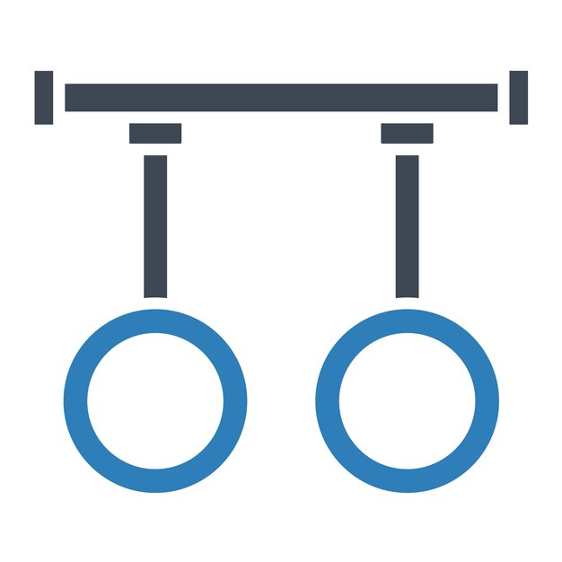 Estilo de ilustración vectorial de los anillos de gimnasio