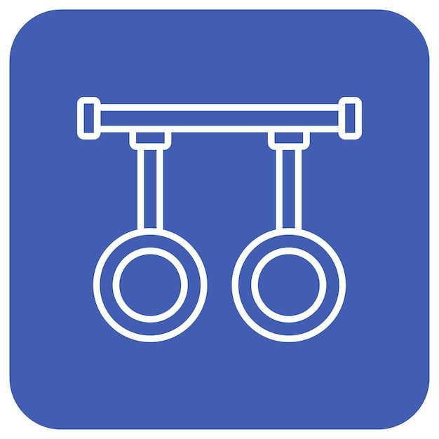 Estilo de ilustración vectorial de los anillos de gimnasio