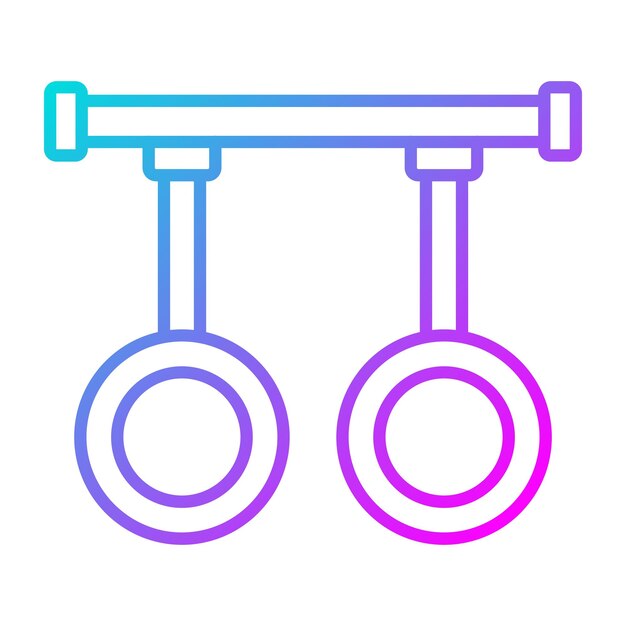 Estilo de ilustración vectorial de los anillos de gimnasio