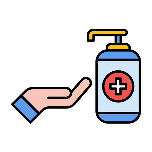 Estilo de ilustración vectorial antiséptico