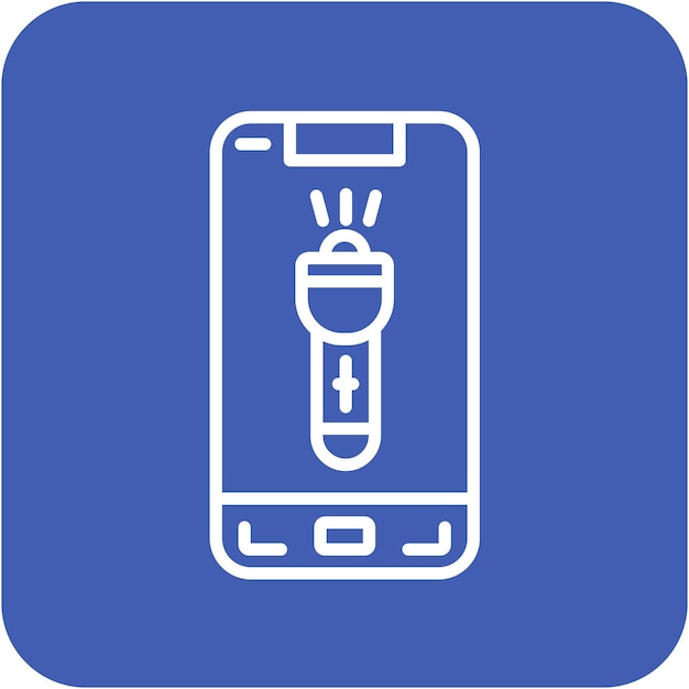 Estilo de ilustración vectorial de la antorcha móvil