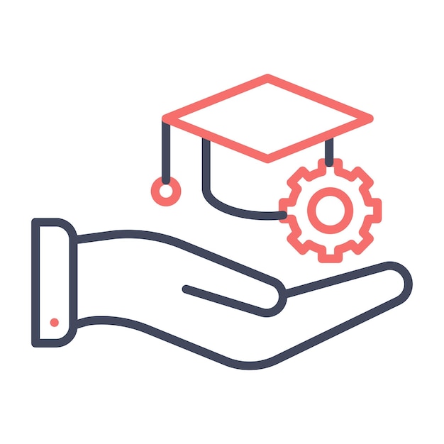Estilo de ilustración vectorial de aprendizaje de gestión