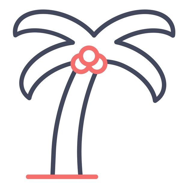 Estilo de ilustración vectorial del árbol de palma
