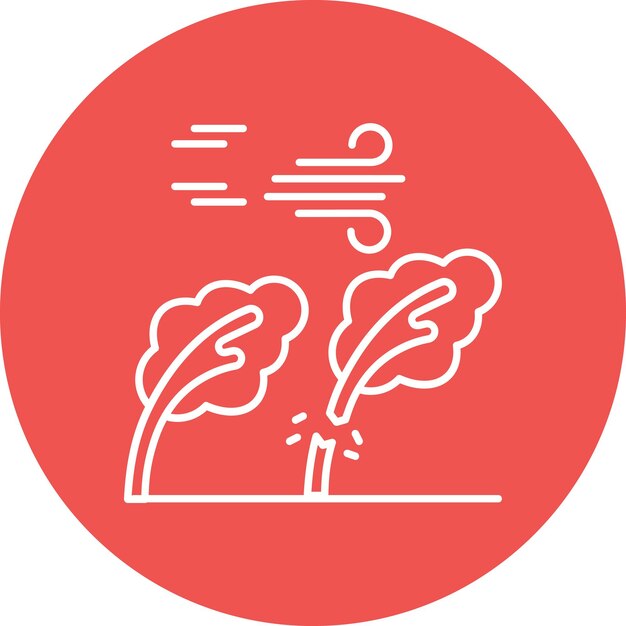 Estilo de ilustración vectorial de árbol roto