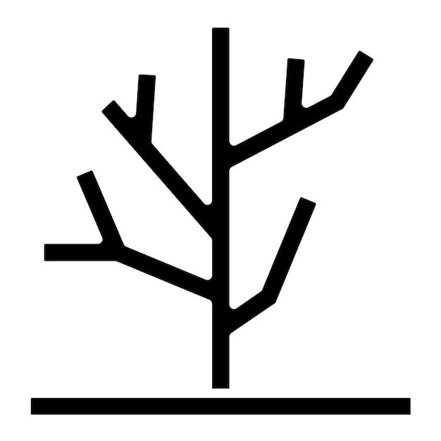 Estilo de ilustración vectorial de árbol seco