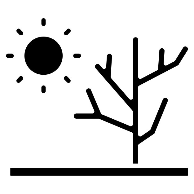 Estilo de ilustración vectorial de árbol seco