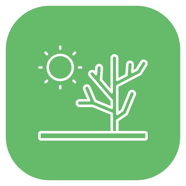Estilo de ilustración vectorial de árbol seco