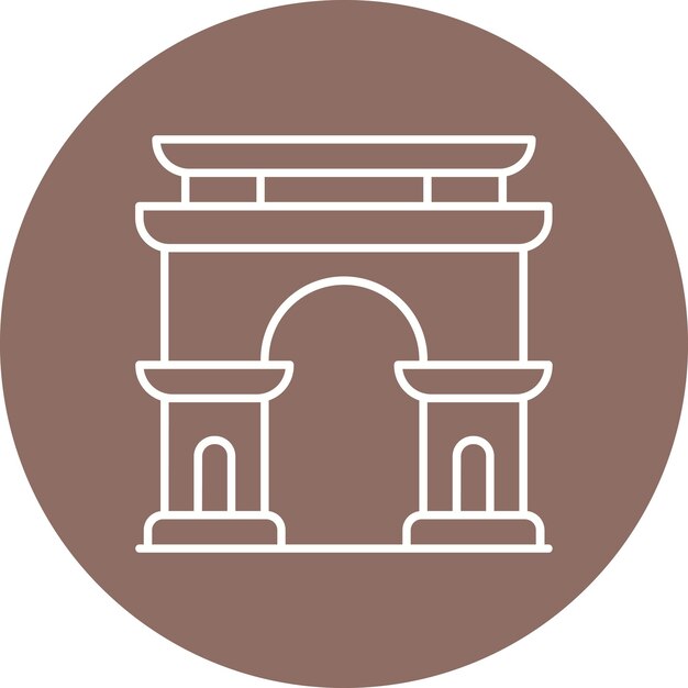 Estilo de ilustración vectorial de Arc De Triomphe