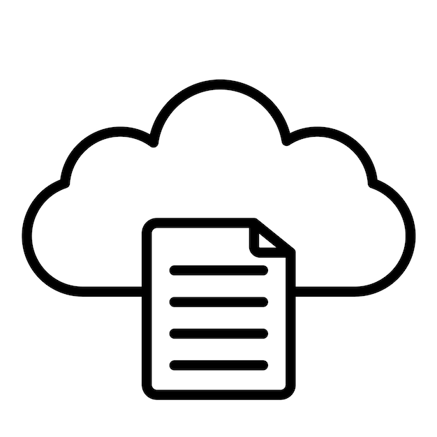 Estilo de ilustración vectorial del archivo de nubes