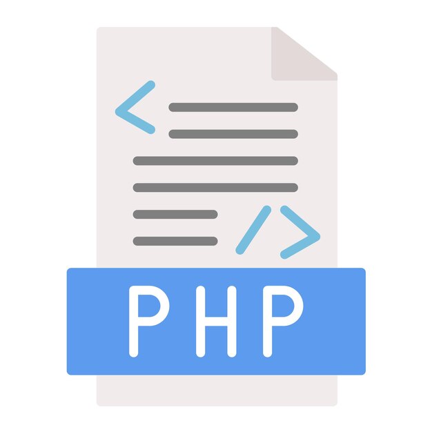 Vector estilo de ilustración vectorial del archivo php