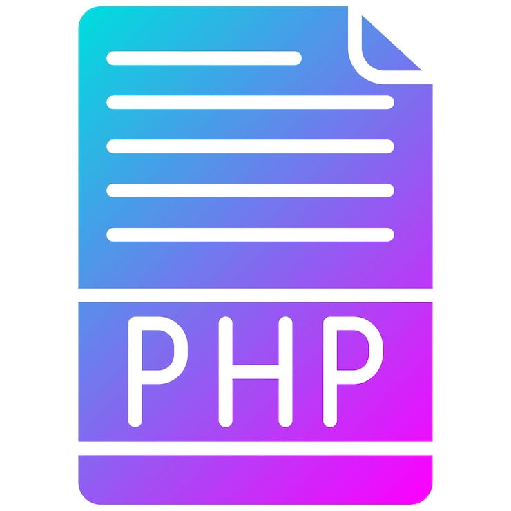 Vector estilo de ilustración vectorial del archivo php