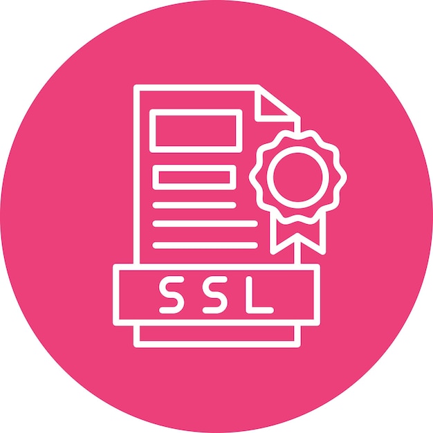 Estilo de ilustración vectorial del archivo SSL