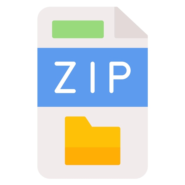 Estilo de ilustración vectorial del archivo Zip