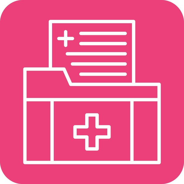 Estilo de ilustración vectorial de archivos médicos
