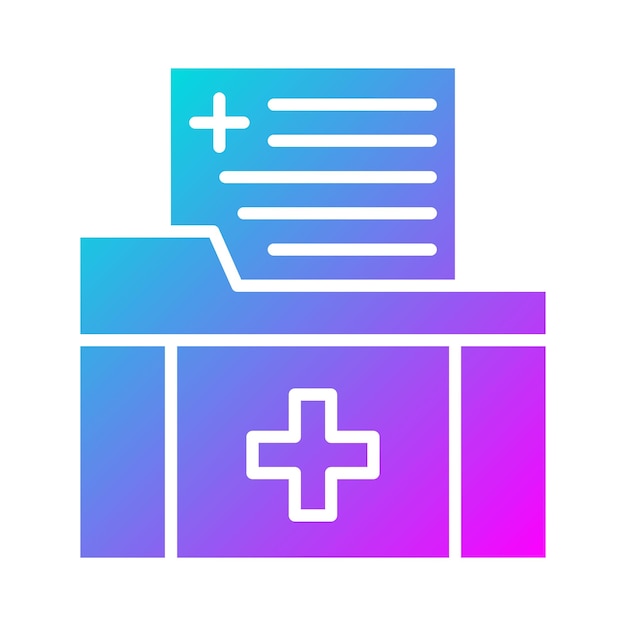 Estilo de ilustración vectorial de archivos médicos