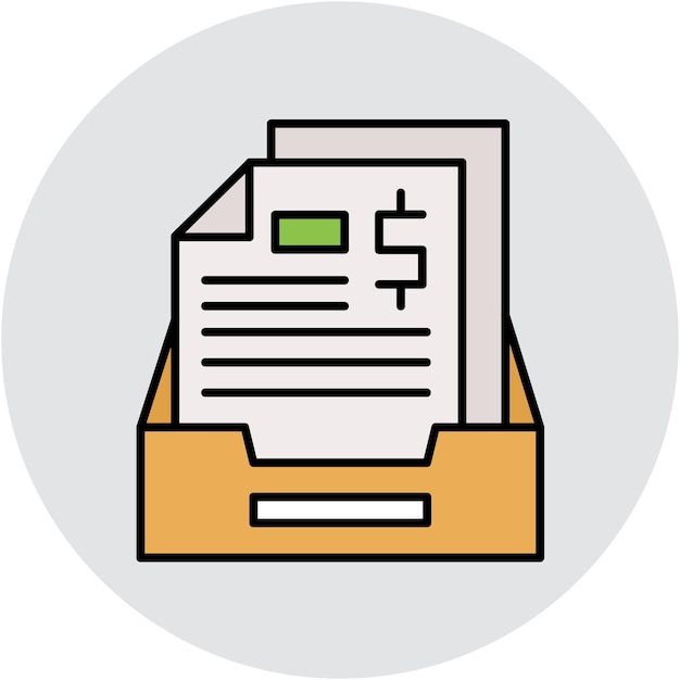 Estilo de la ilustración vectorial de los archivos