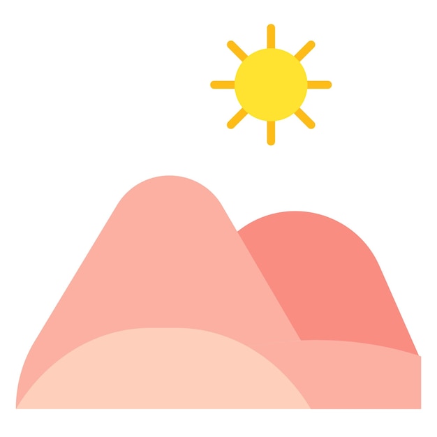 Estilo de ilustración vectorial de arena del desierto