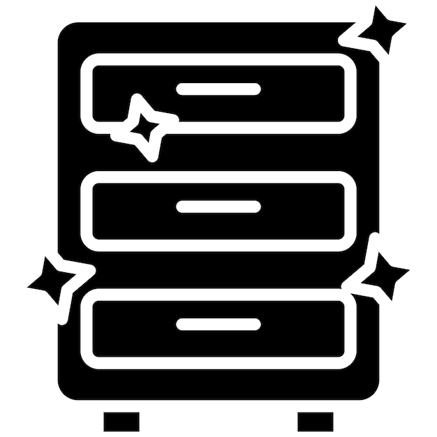 Estilo de ilustración vectorial de los armarios de limpieza