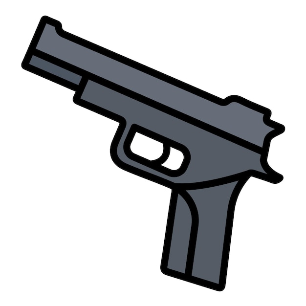 Estilo de ilustración vectorial de armas de policía