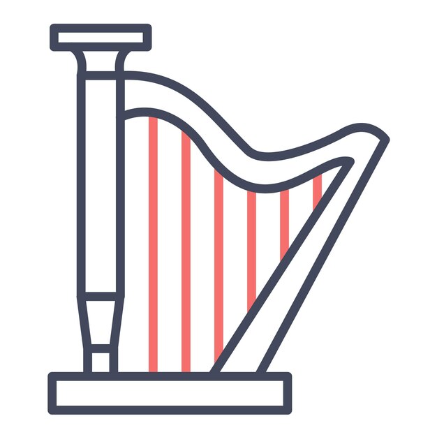 Estilo de ilustración vectorial del arpa