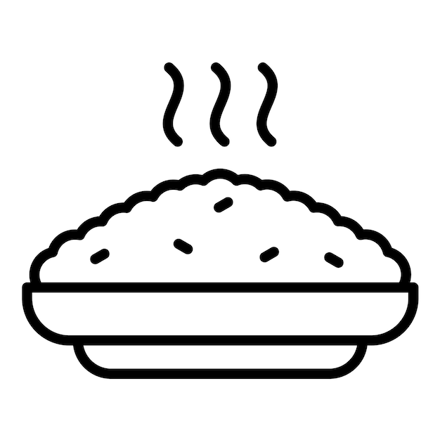 Estilo de ilustración vectorial del arroz