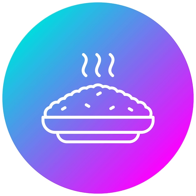 Estilo de ilustración vectorial del arroz