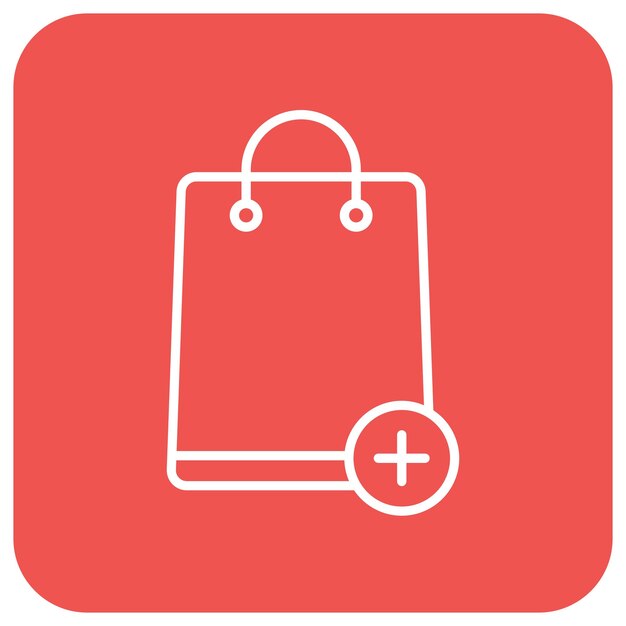 Estilo de la ilustración vectorial de los artículos de compra
