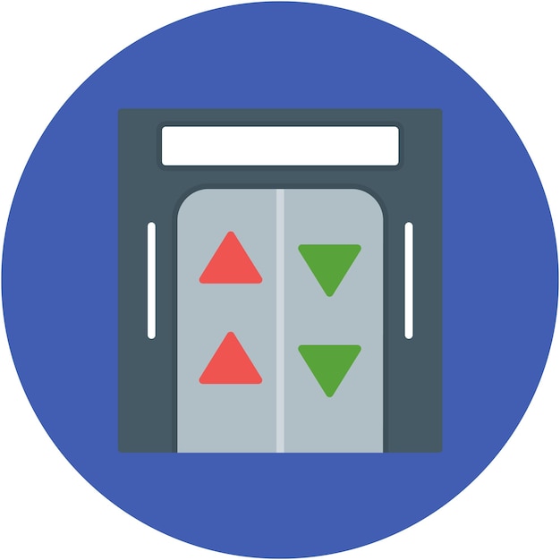 Estilo de ilustración vectorial del ascensor