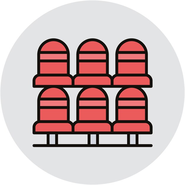 Estilo de ilustración vectorial de asientos