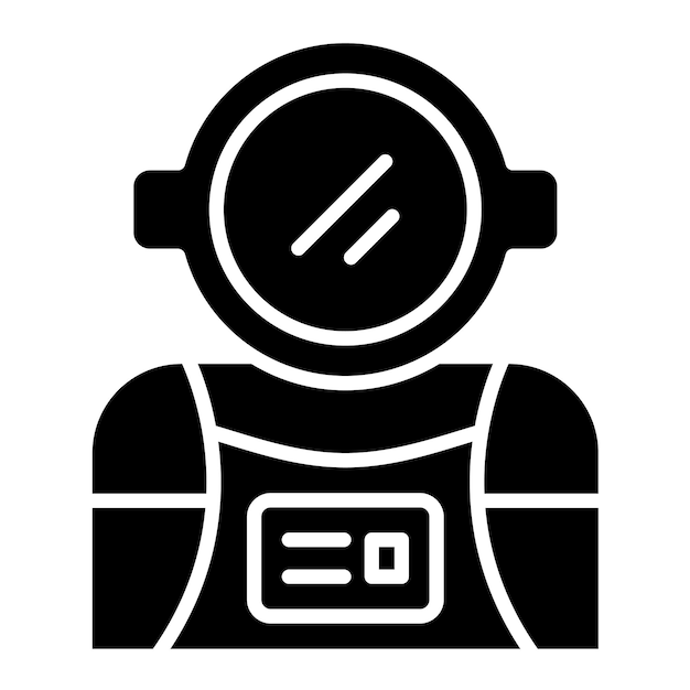 Estilo de ilustración vectorial del astronauta