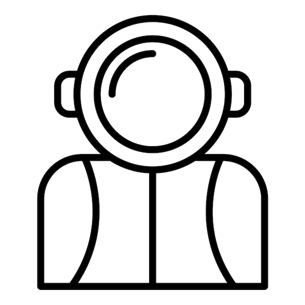 Estilo de ilustración vectorial del astronauta