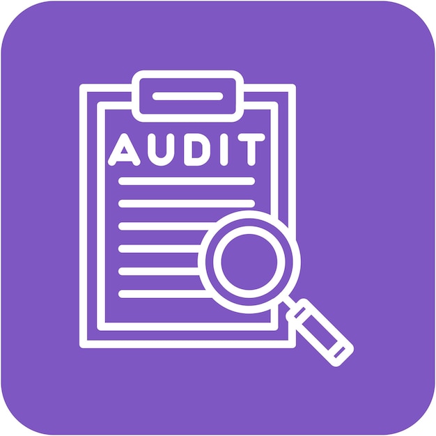 Estilo de la ilustración vectorial de auditoría