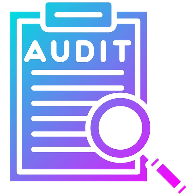 Estilo de la ilustración vectorial de auditoría