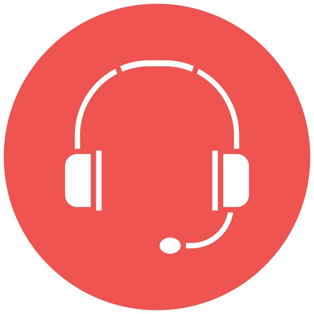 Estilo de ilustración vectorial del auricular