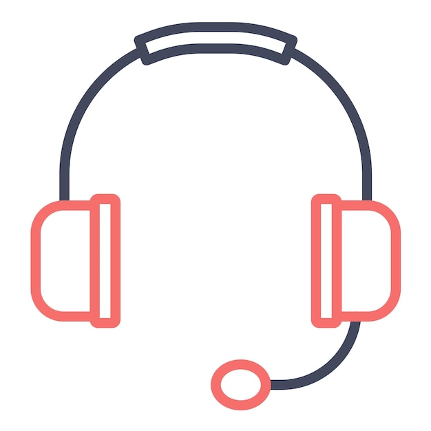 Estilo de ilustración vectorial del auricular