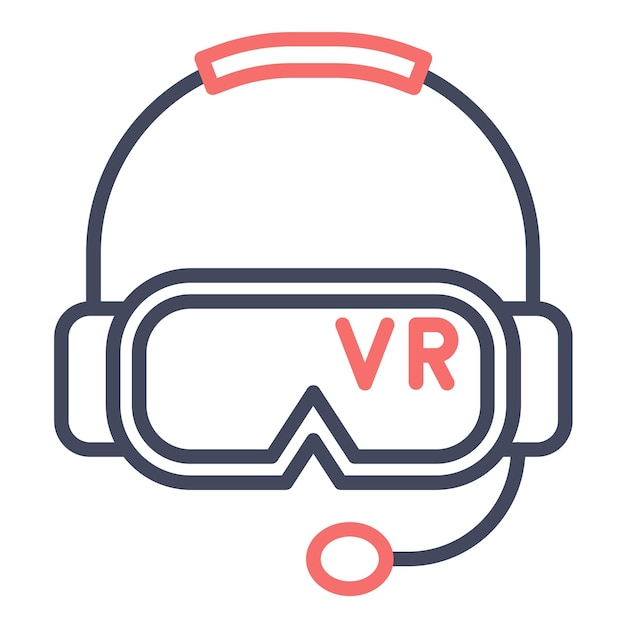 Estilo de ilustración vectorial de los auriculares
