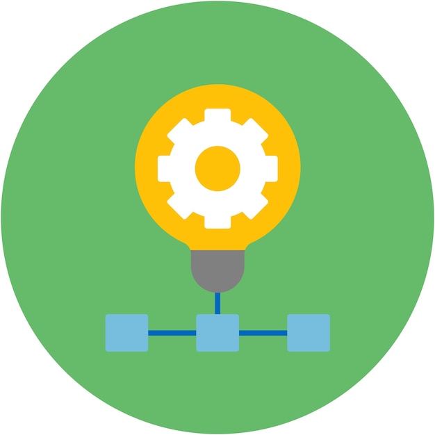 Estilo de ilustración vectorial automatizado de soluciones